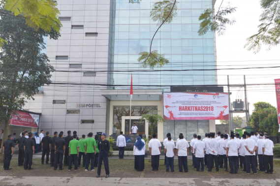 Ilustrasi: Upacara Peringatan Hari Kebangkitan Nasional yang ke-110 tahun 2018 di Balai Monitor Spektrum Frekuensi Radio Kelas I Bandung