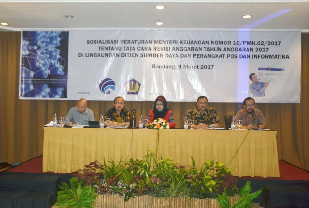 Direktorat Jenderal Sumber Daya  dan Perangkat Pos dan Informatika (Ditjen SDPPI) pada Kamis (9/3) mensosialisasikan mengenai Tata Cara Revisi Anggaran 2017 kepada seluruh satuan kerjanya