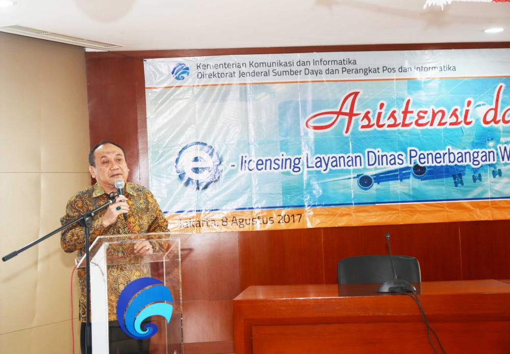 Direktur Operasi Sumber Daya Rachmat Widayana membuka kegiatan asistensi e-licensing dinas penerbangan