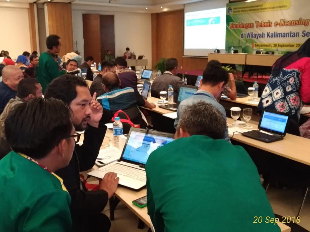 Kegiatan Bimbingan Teknis e-Licensing Penyiaran di Banjarmasin, Kalimantan Selatan.