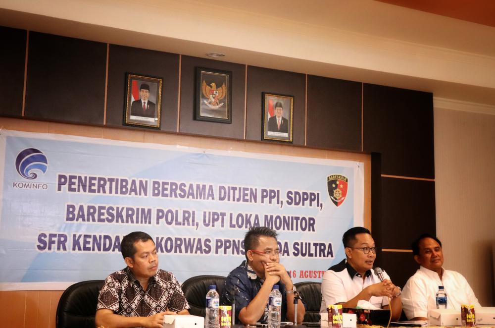 Loka Kendari Gelar Perkara Penertiban Lima Penyelenggara TV Kabel. Kendari (14/8)