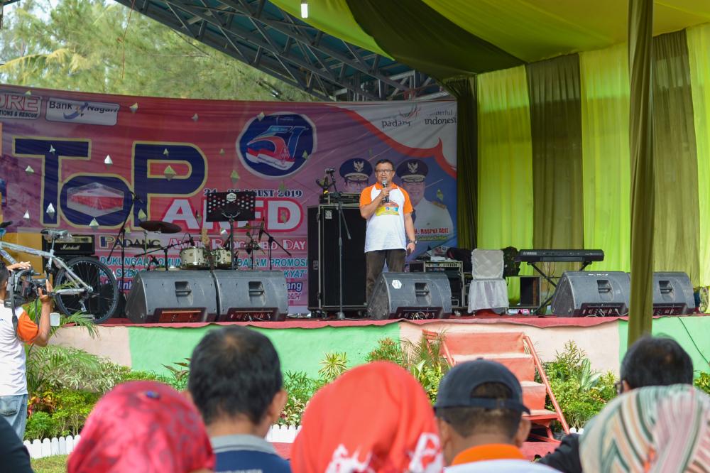 Direktur Operasi Sumber Daya Direktorat Jenderal Sumber Daya dan Perangkat Pos dan Informatika (Ditjen SDPPI) Kemkominfo Dwi Handoko menghadiri di puncak acara, Minggu (25/8/2019).