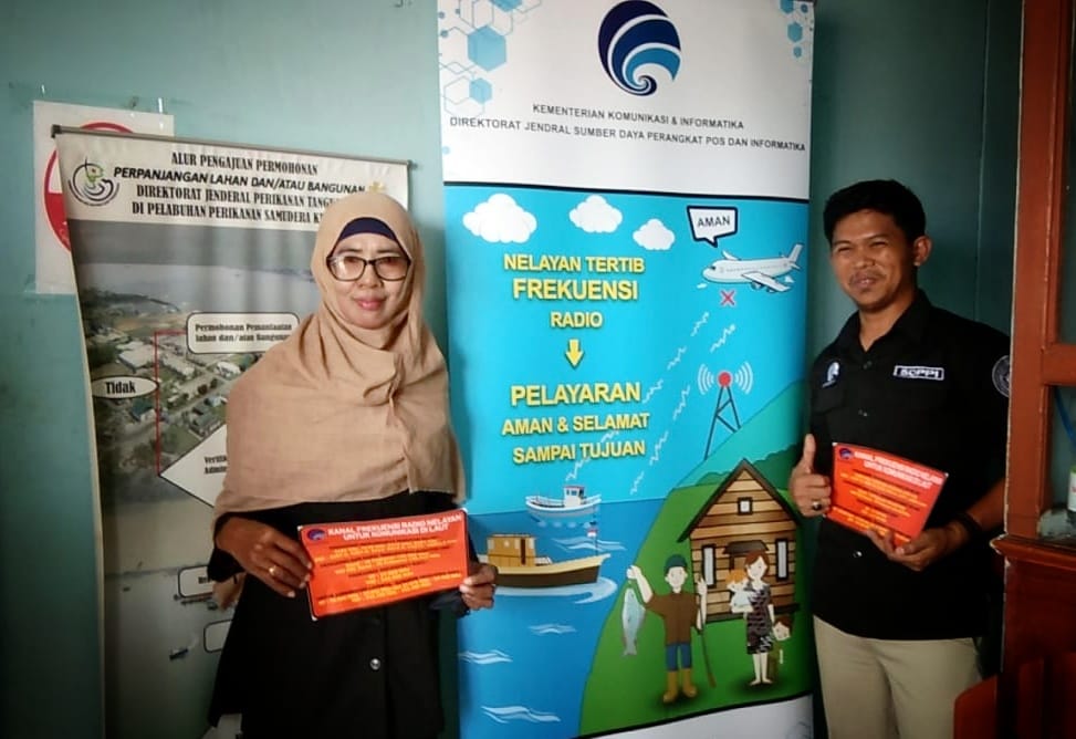 Petugas Pelayanan Loka Moitor Spekturm Frekuensi Kendari sosialisasikan Kegiatan Maritime on the Spot (MOTS)