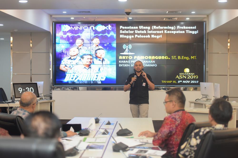 Aryo Pamoragung dalam sesi wawancara dengan dewan jri pemilihan ASN Future Leader yang dilaksanakan oleh Kementerian PANRB (5/11/2019).