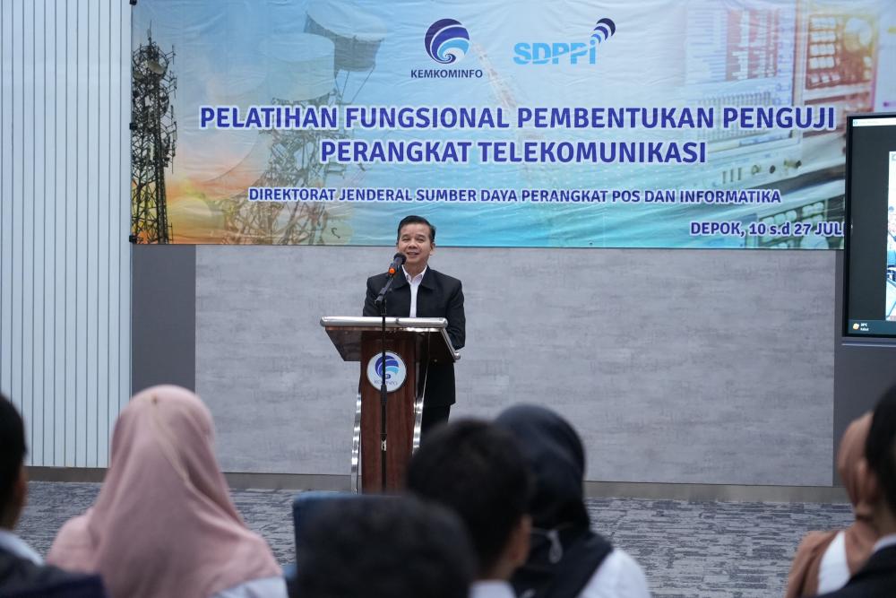 Pelatihan Pembentukan Jabatan Fungsional Penguji Perangkat Telekomunikasi. Senin (10/07/2023)