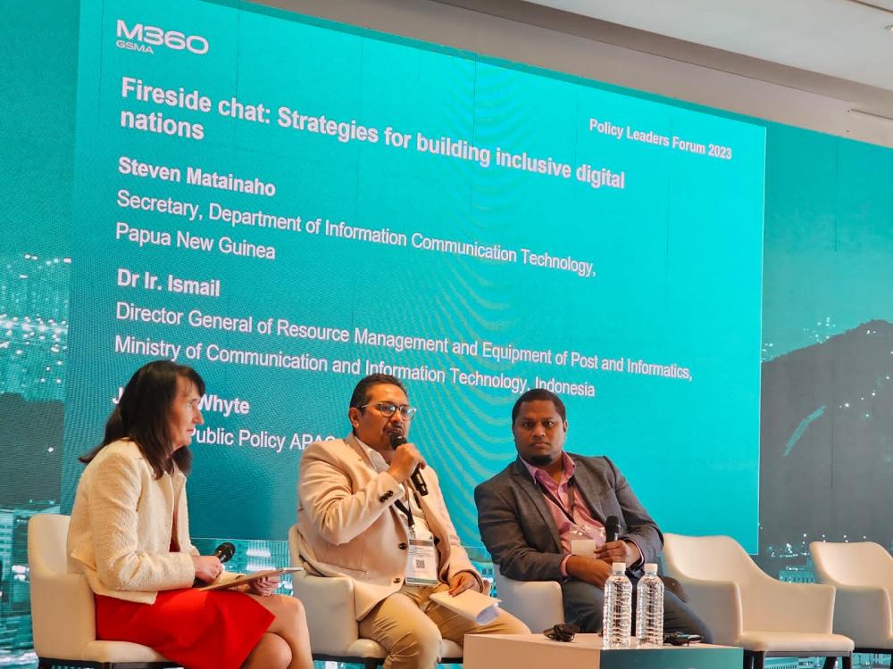 Dirjen SDPPI Ismail menjadi pembicara di M360 GSMA Asia Pasific (APAC) Policy Leaders Forum yang diselenggarakan di Seoul, Korea Selatan tanggal 7-8 September 2023.