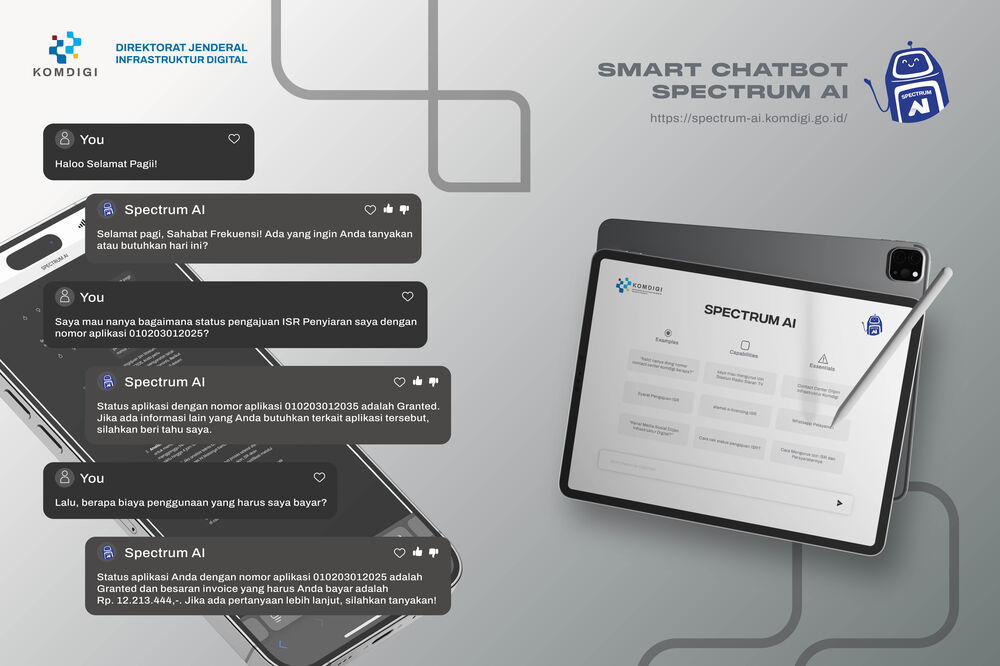 Diitjen Infrastruktur Digital Lakukan Pemanfaatan AI dalam Pelayanan Melalui Smart ChatBot SPECTRUM-AI