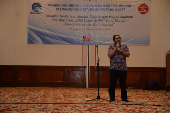 Ilustrasi: Direktur Jenderal Sumber daya dan perangkat Pos dan Informaika, Dr. Ismail pembinaan mental, disiplin, dan kepemimpinan Ditjen SDPPI (31/3)