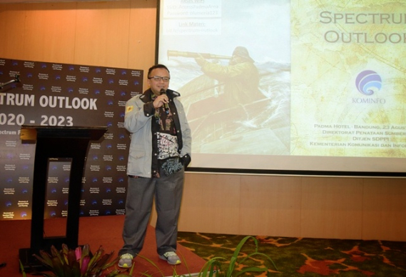 Ilustrasi: Direktur Penataan Sumber Daya Direktorat Jenderal Sumber Daya dan Perangkat Pos dan Informatika (Ditjen SDPPI) Denny Setiawan, saat membuka kegiatan Spectrum Outlook 2020-2023: Optimizing Spectrum for Accelerating Digital Economy, Jumat (23/8/2019).