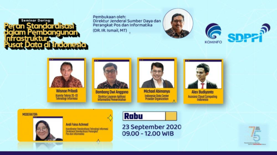 Ilustrasi: “Pusat Data Nasional menjadi urgen untuk mendukung penyediaan data yang solid, yaitu data yang lengkap dan komprehensif, terpercaya, dan sesuai standar,” kata Direktur Jenderal Sumber Daya dan Perangkat Pos dan Informatika (Dirjen SDPPI) Ismail dalam sambutannya di seminar daring bertema Peran Standardisasi dalam Pembangunan Infrastruktur Pusat Data di Indonesia, Rabu (23/9/2020).