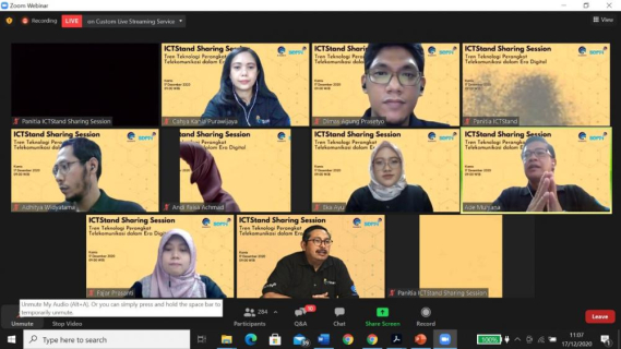 Ilustrasi: Para milenial dari Direktorat Standardisasi Perangkat Pos dan Telekomunikasi berkiprah dalam ICTStand Sharing Session dengan menjadi narasumber dalam acara yang mengangkat tema Tren Teknologi Perangkat Telekomunikasi dalam Era Digital, Kamis (17/12/2020).