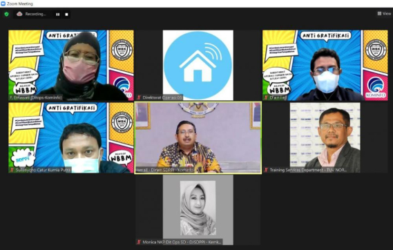 Ilustrasi: Kegiatan Audit Internal Dewan Pengarah ISO 37001:2016 Tahun 2021 dilakukan secara daring/online pada Selasa (30/03/2021)