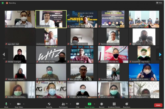 Ilustrasi: Deklarasi ZI menuju WBK yang di selenggarakan oleh kerjasama Balai Monitor Spektrum Frekuensi Radio Kelas II Manado dan Ombudsman RI Perwakilan Manado, Jumat (7/5/2021).