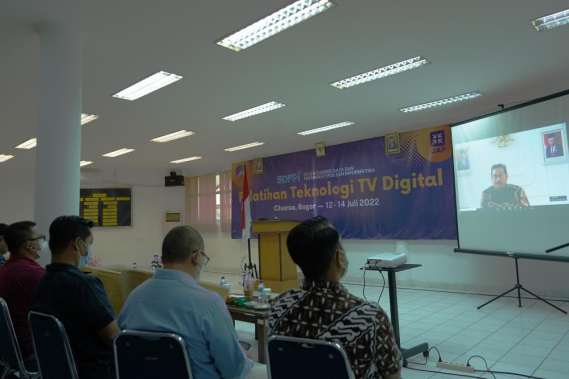 Ilustrasi: Dirjen SDPPI Ismail memberi Sambutan via daring pada Pembukaan Pelatihan Teknologi Televisi Digital yang dilaksanakan di Wisma PPSDM Ditjen SDPPI Kemkominfo Bogor , Selasa (12/7/2022).