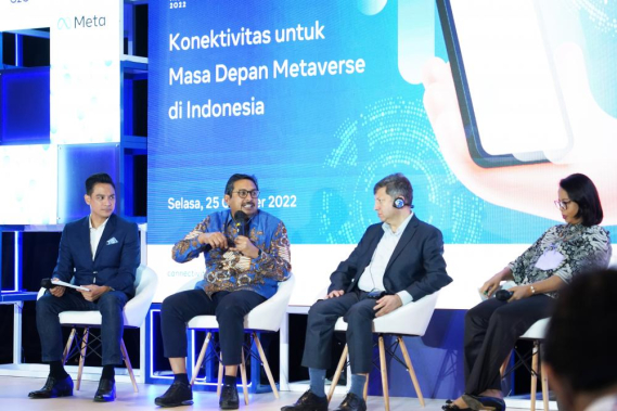 Ilustrasi: Dirjen SDPPI Ismail (kedua dari kiri) saat menjadi pembicara  pada kegiatan Konektivitas untuk Masa Depan Metaverse, Selasa (25/10/2022).