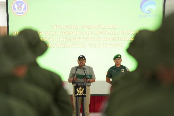 Ilustrasi: Dirjen SDPPI Ismail memberi arahan saat membuka kegiatan Pembukaan Orientasi PPPK Ditjen SDPPI Batch 1 Tahun 2024, Senin (22/01/2024).